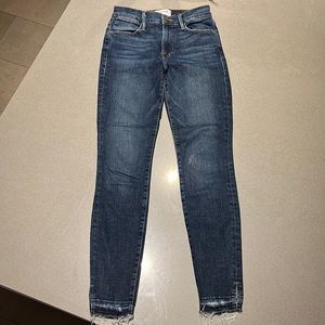 FRAME High Waisted Skinny Jeans